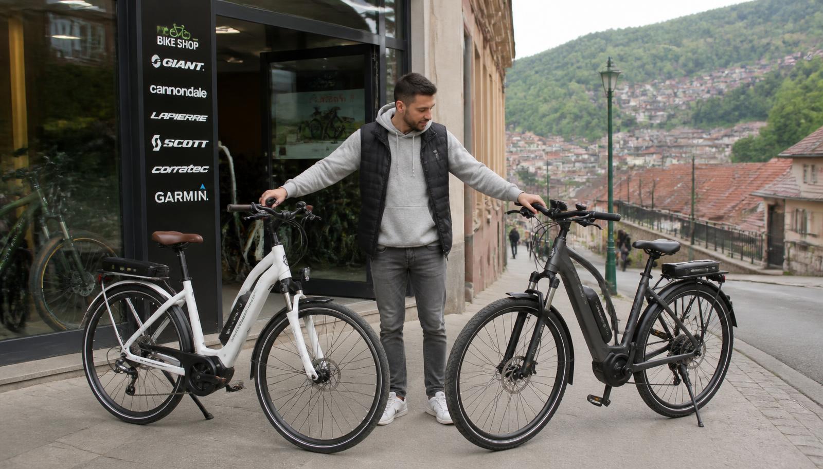 Električni bicikl spreman za vožnju